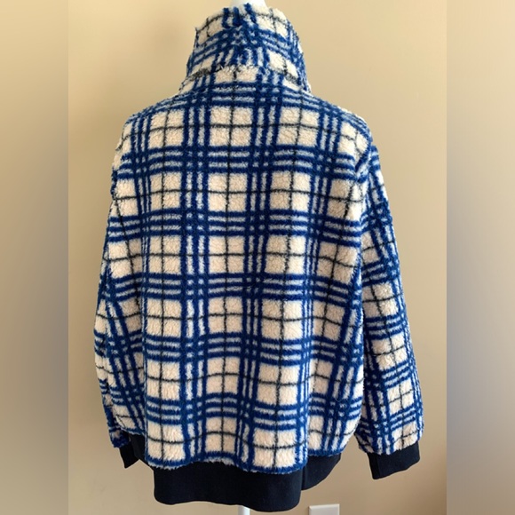 Women’s Plaid Bomber Fleece Jacket - Picture 3 of 13